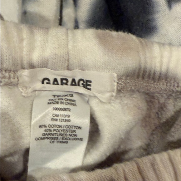 Garage Black and Cream Tie-Dye Joggers - Picture 4 of 4